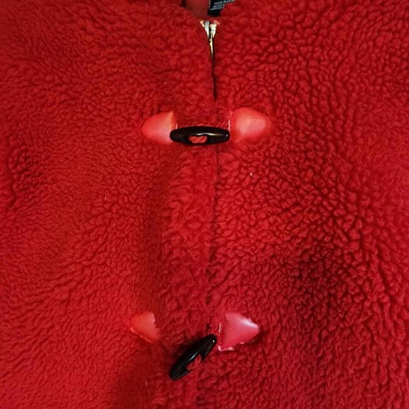 EUC Girl's Tommy Hilfiger Fuzzy Red Coat - Picture 4 of 6